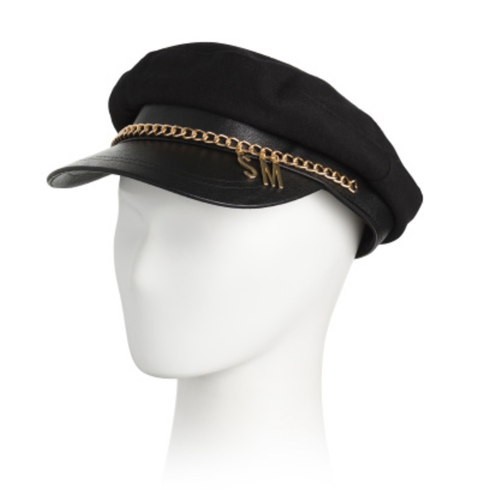 Steve Madden baker boy chain hat